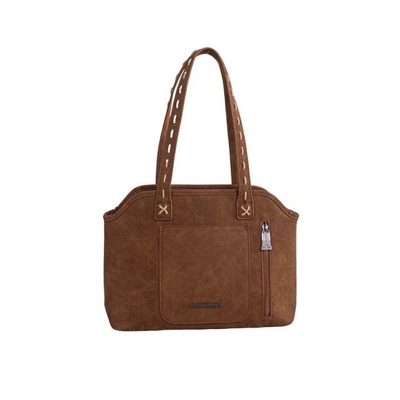 TR199G-8260 Trinity Ranch Genuine Hair-On Cowhide Tooled Concealed CarryToteBR - Picture 5 of 6
